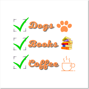 Dogs Boks and Coffee Posters and Art